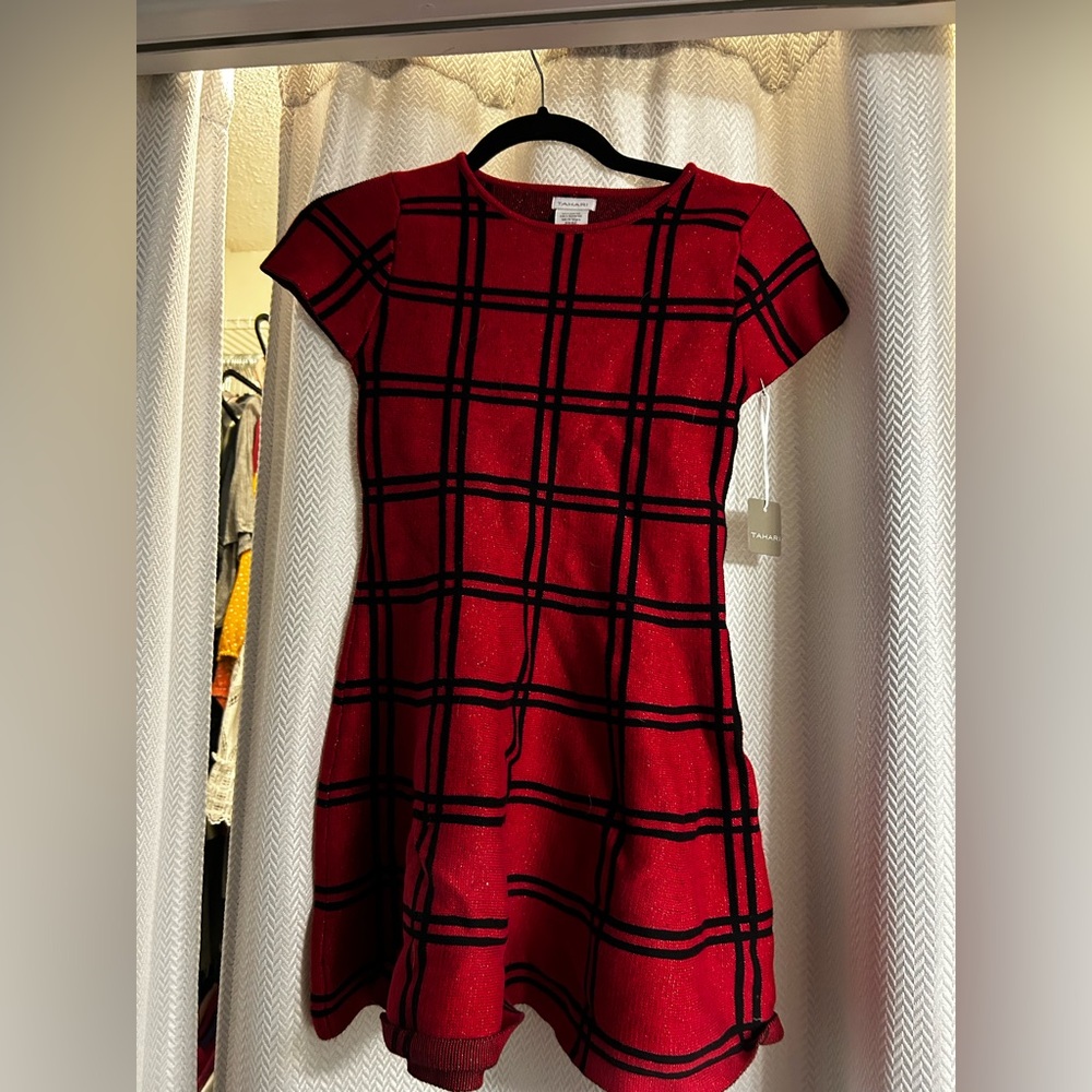Red sweater dress